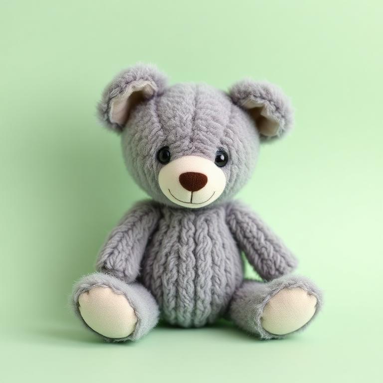 Pebbles, a rescued teddy bear